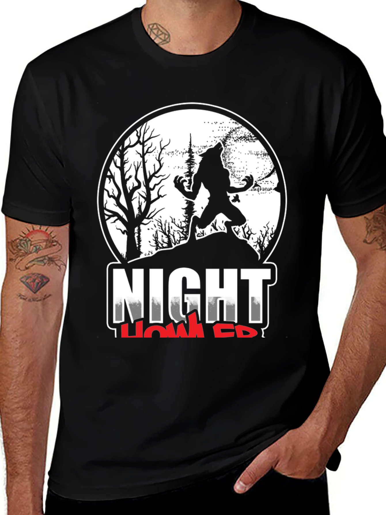 Variant 11 of Night Howler T-Shirt - Werewolf Graphic Tee