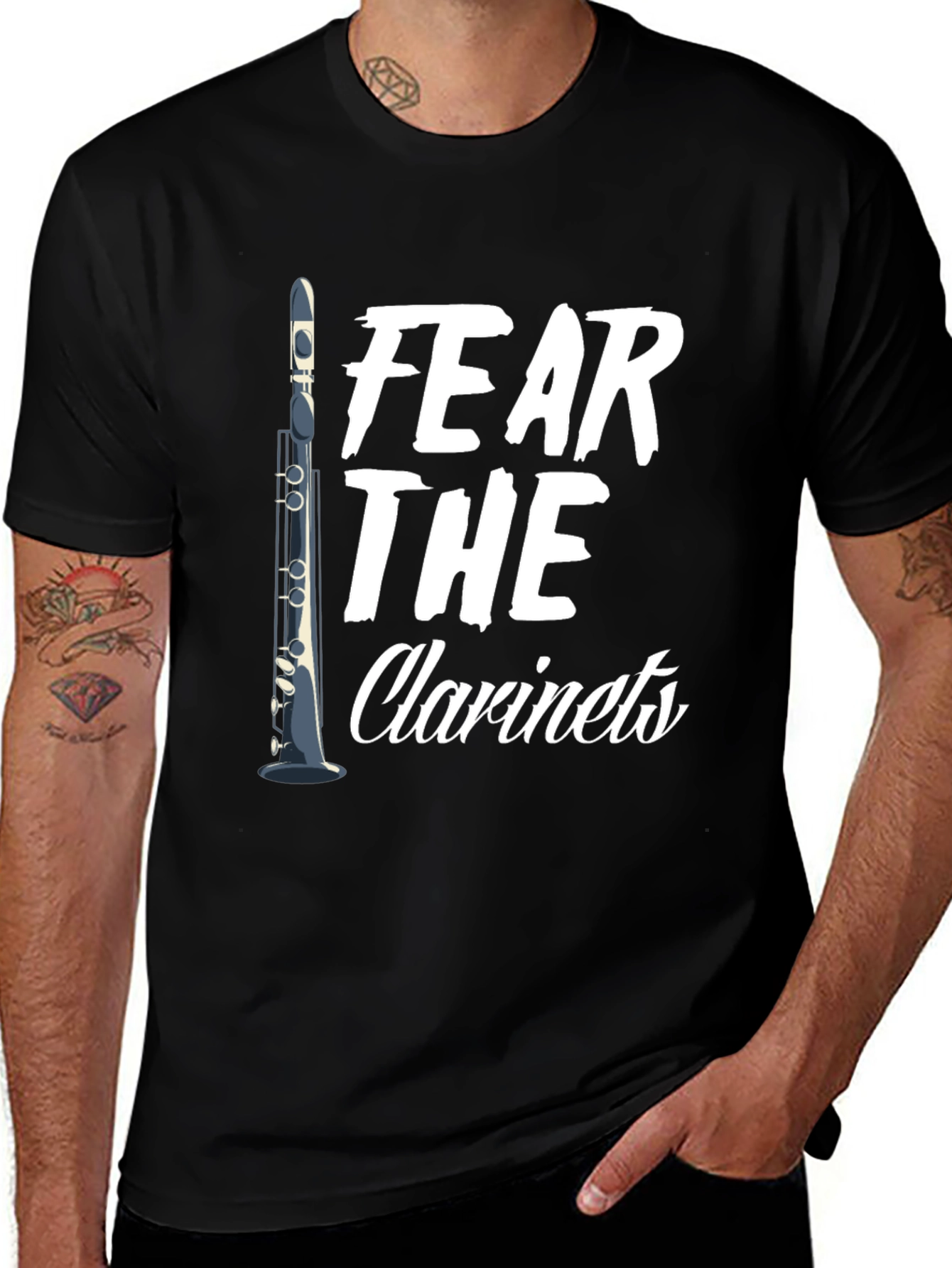 Variant 21 of Fear The Clarinets T-Shirt Music Band Tee