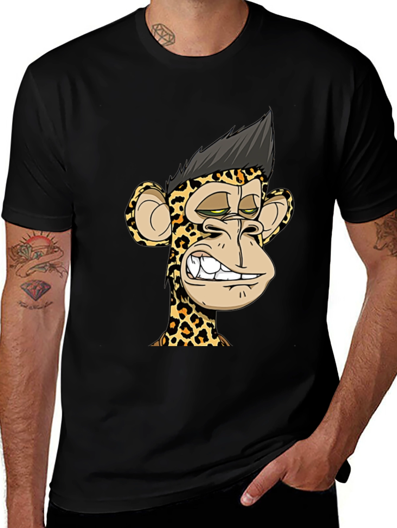 Variant 22 of Leopard Ape Graphic Tee - Bold Style