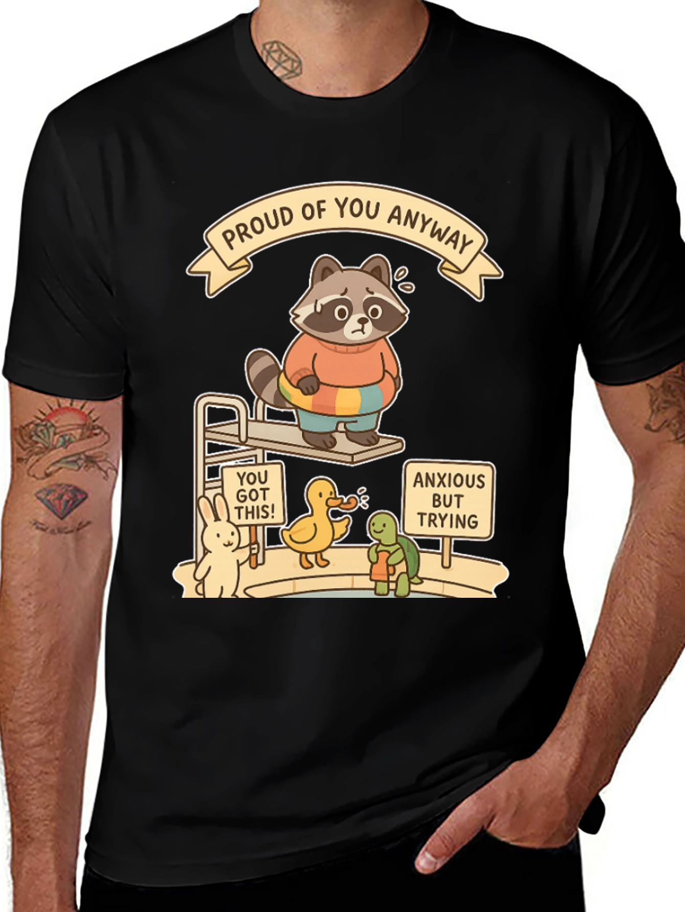 Variant 24 of Motivational Raccoon T-Shirt