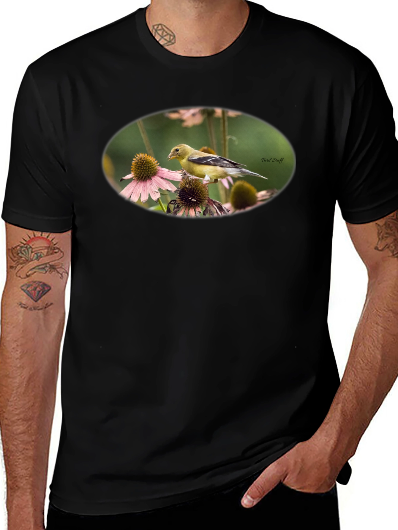 Variant 8 of Bird on Flower Graphic T-Shirt