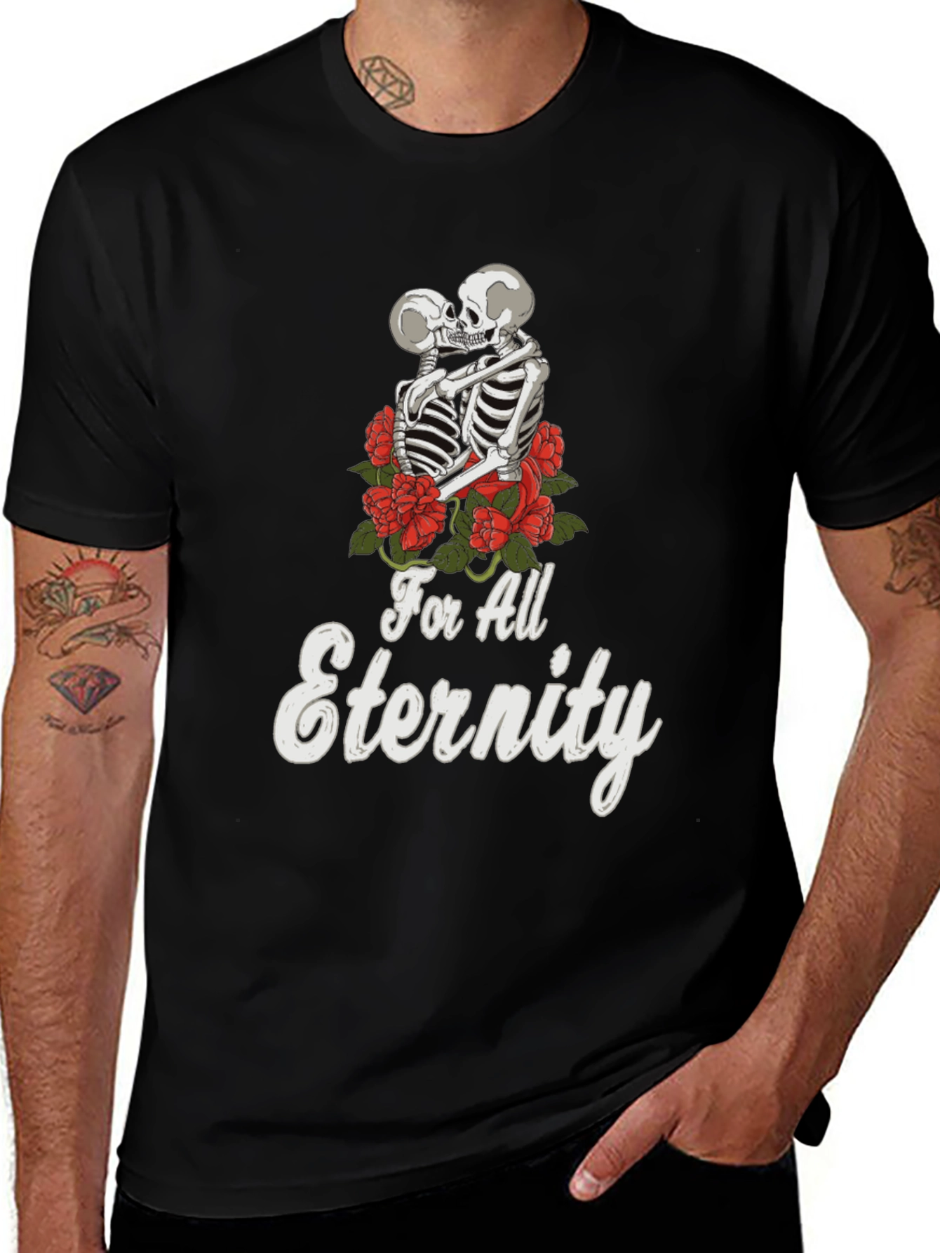 Variant 13 of For All Eternity Skeleton Lovers Graphic Tee