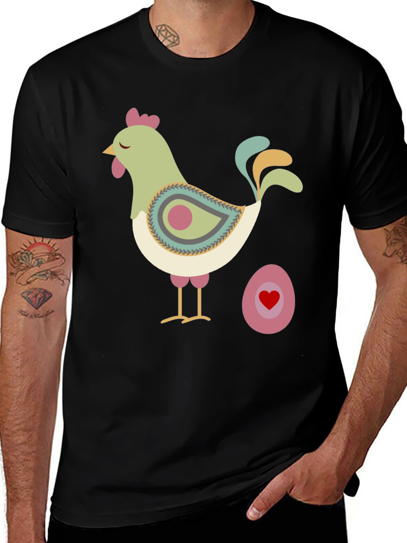Variant 27 of Quirky Chicken Graphic T-Shirt