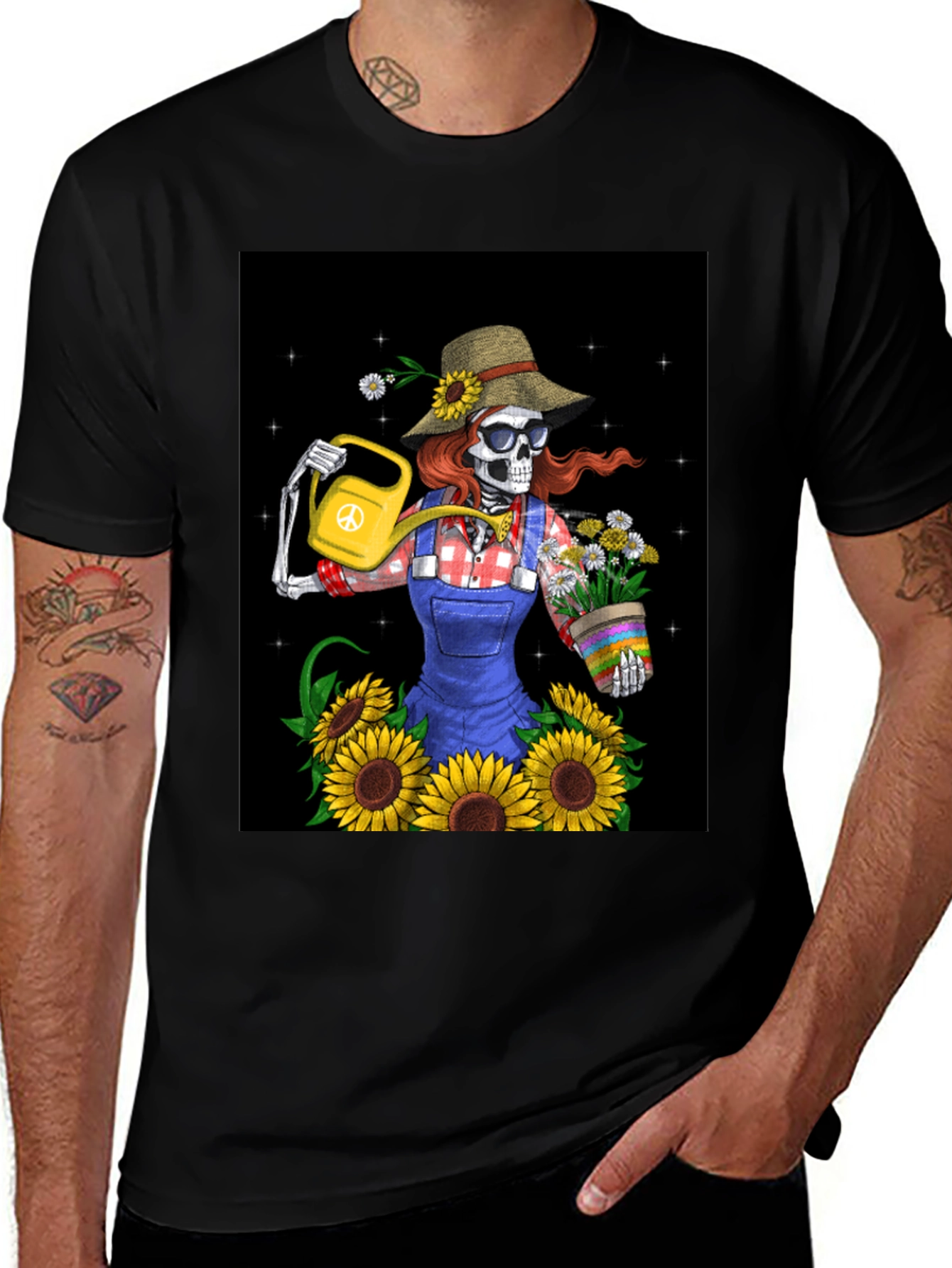 Variant 23 of Sunflower Gardener Skeleton T-Shirt