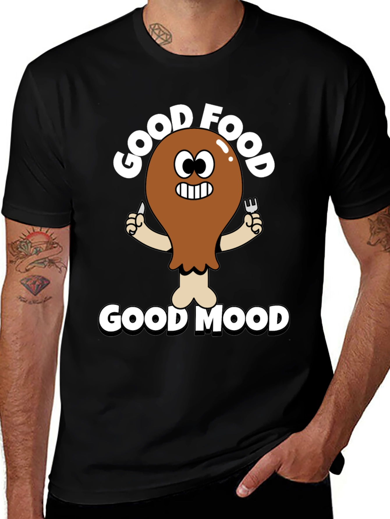 Variant 9 of Good Food Good Mood Funny T-Shirt