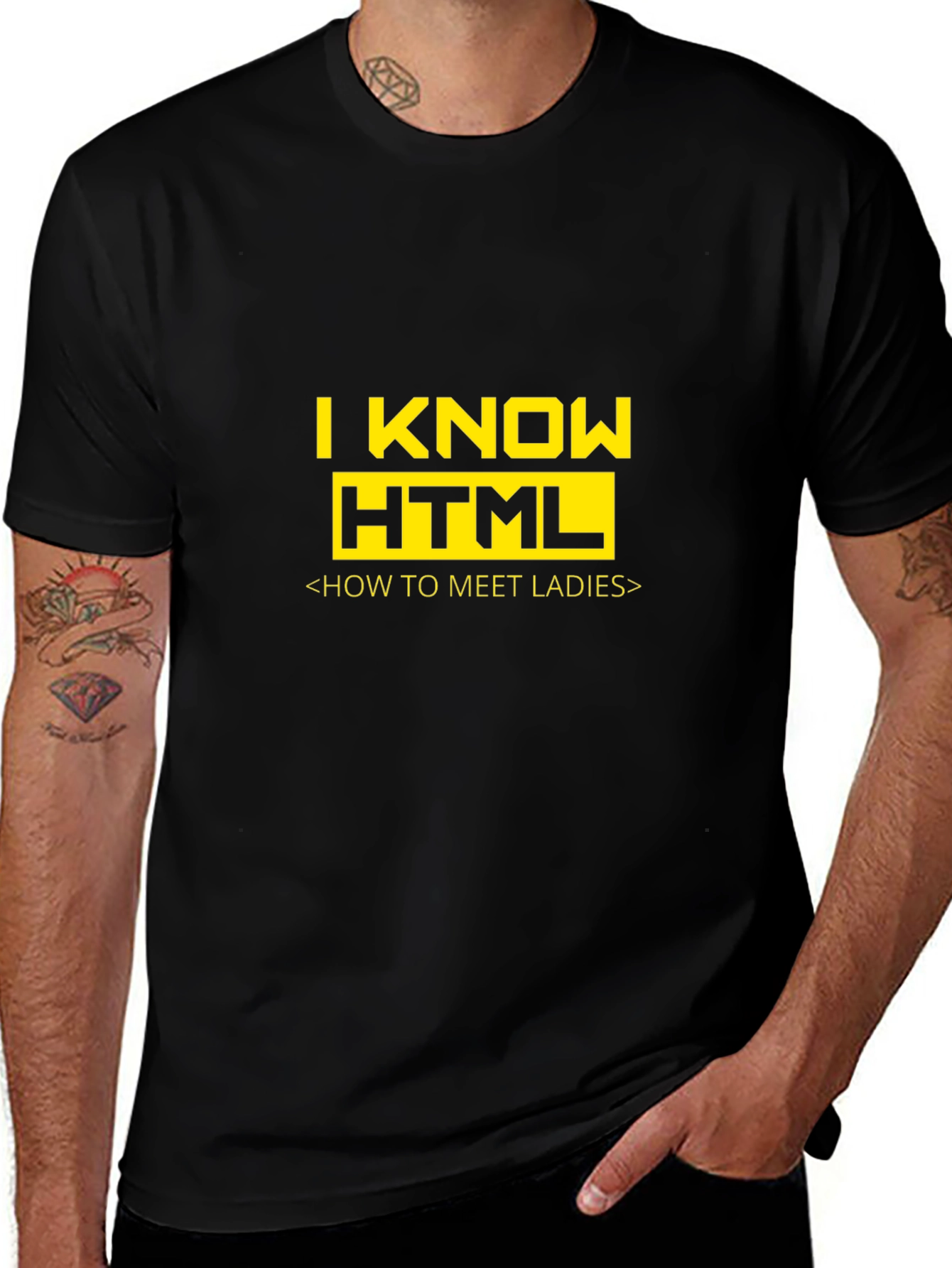Variant 19 of I Know HTML T-Shirt - Funny Programmer Tee