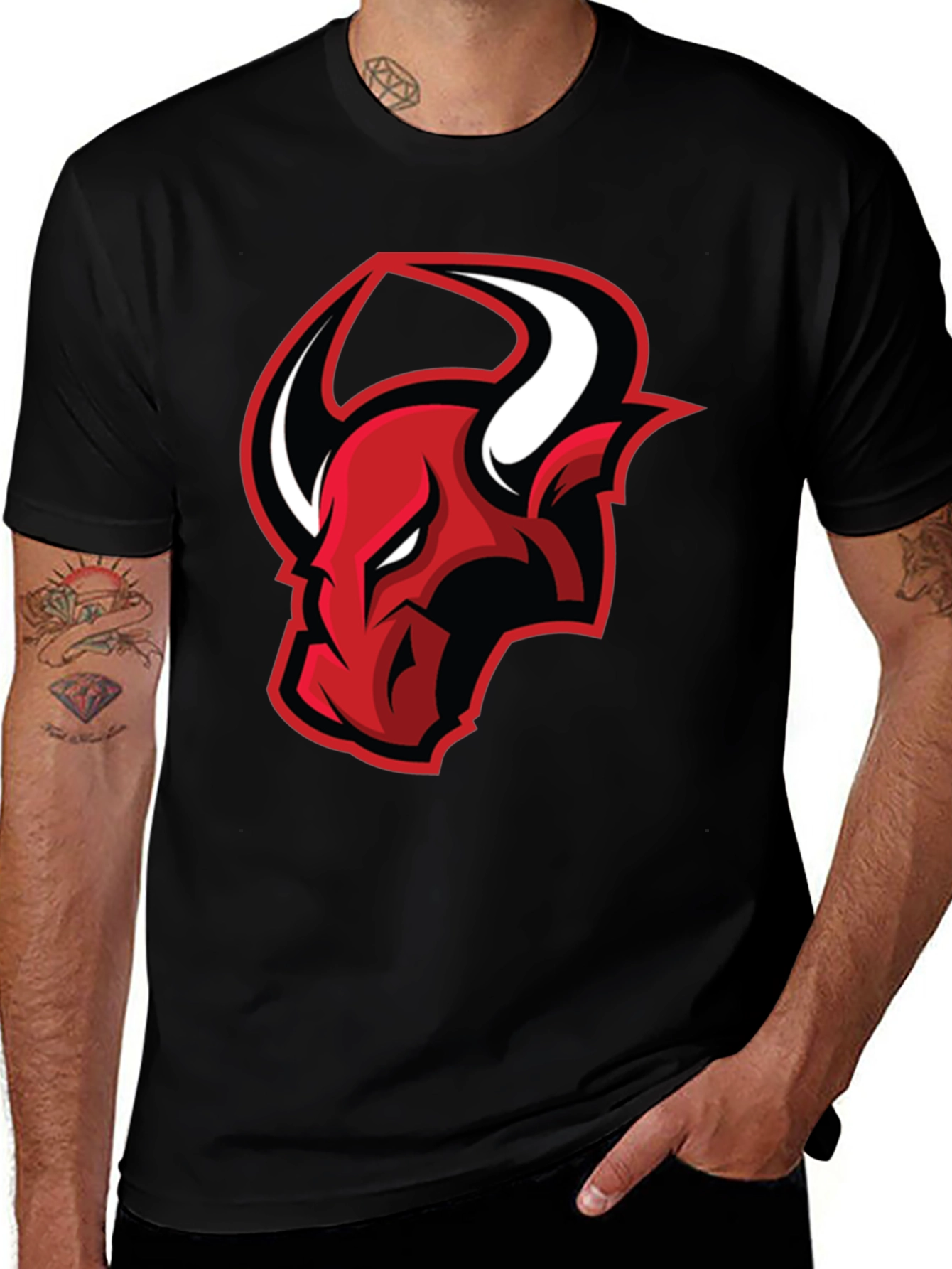 Variant 9 of Cool Devil Graphic Tee - Black Cotton T-Shirt