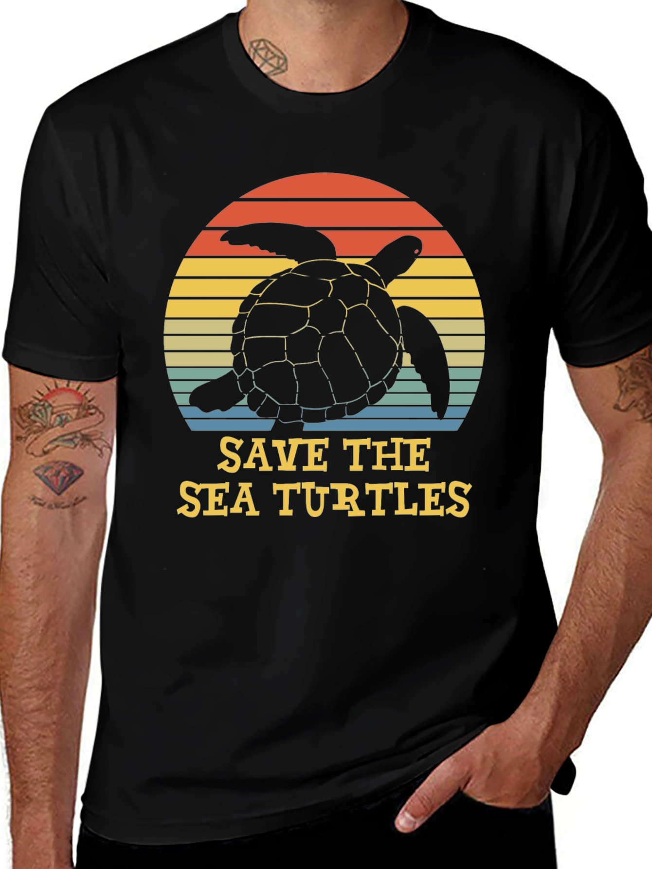 Variant 3 of Save The Sea Turtles T-Shirt Vintage Style
