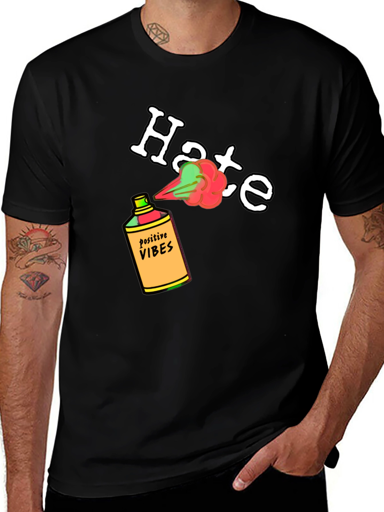Variant 14 of Positive Vibes Spray Hate Away T-Shirt