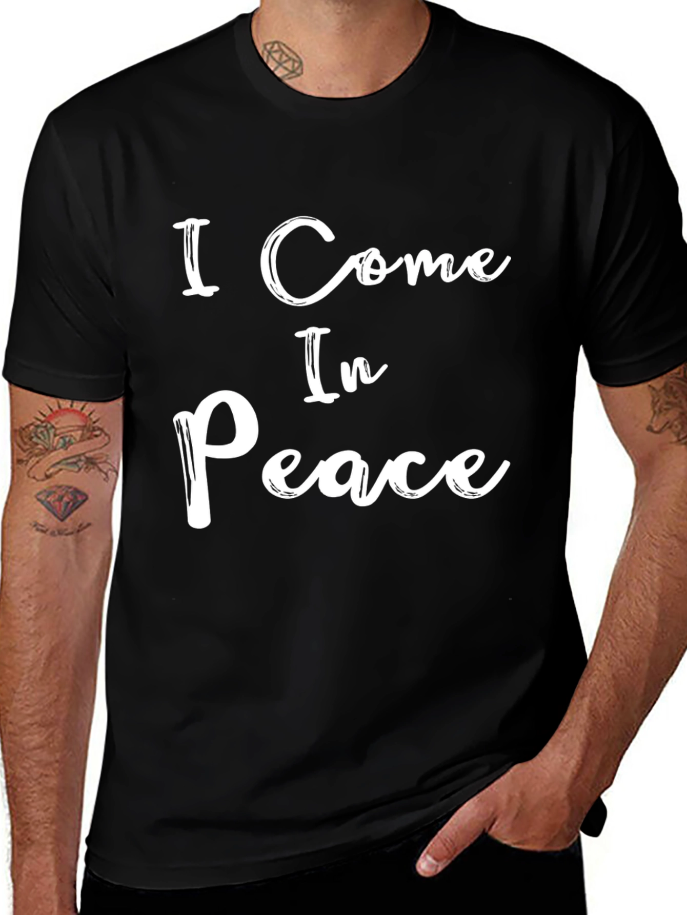 Variant 10 of I Come In Peace Black Graphic Tee