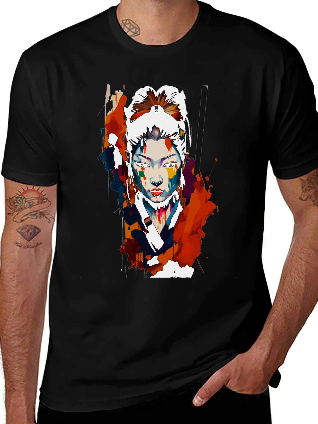 Variant 12 of Abstract Asian Woman Graphic T-Shirt
