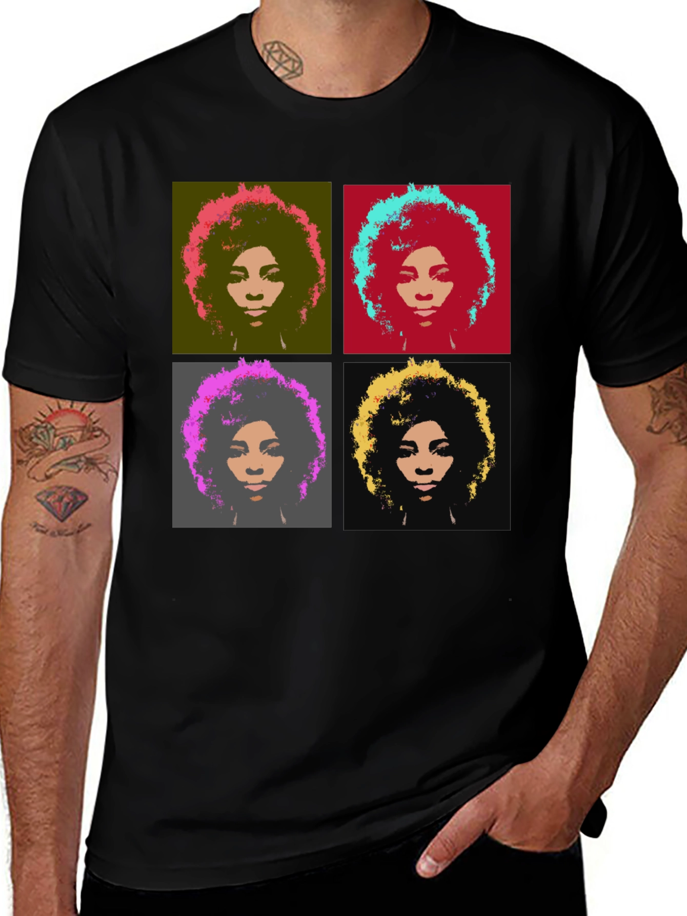 Variant 11 of Retro Pop Art Graphic Print T-Shirt