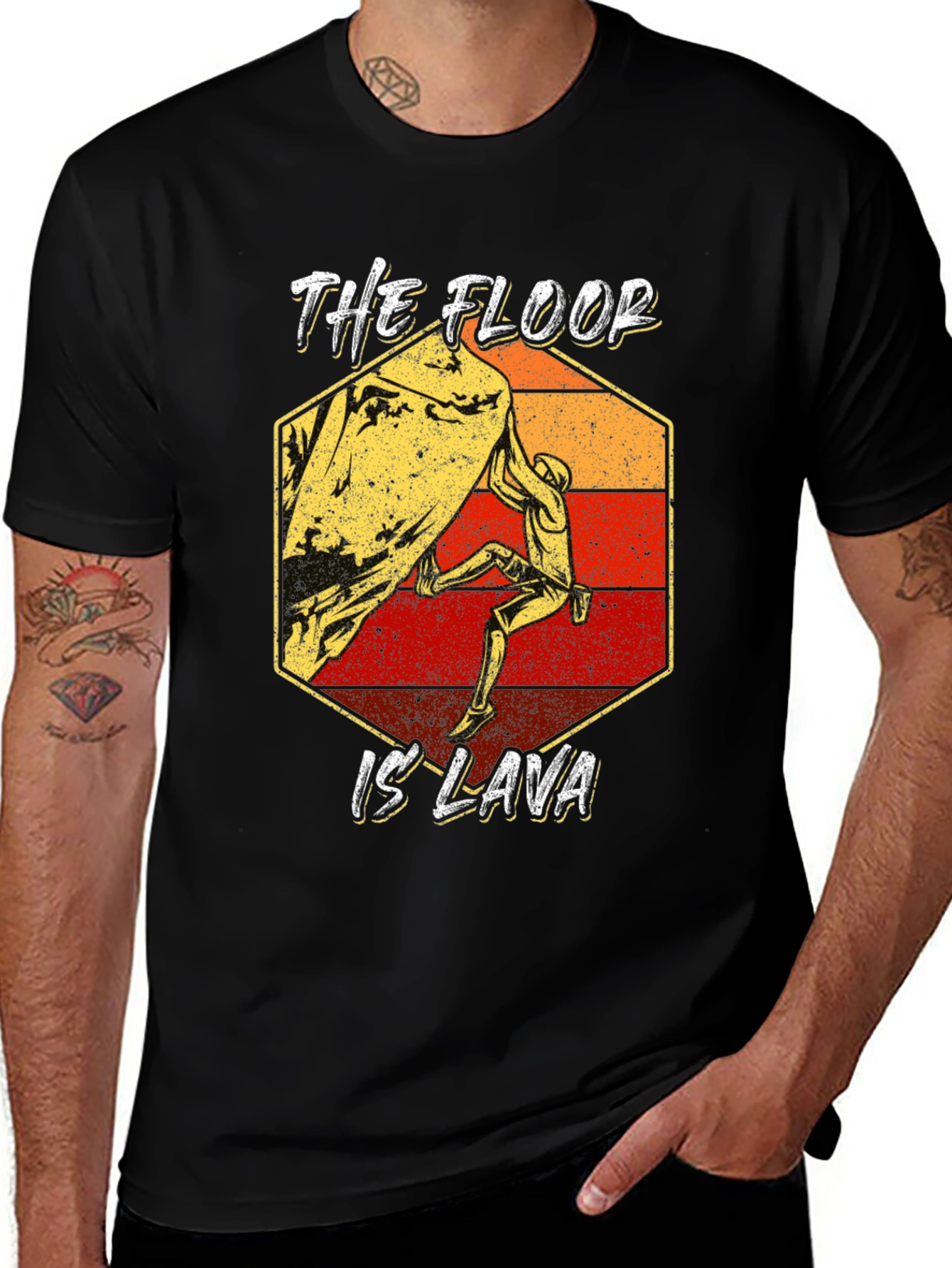 Variant 6 of The Floor is Lava Climbing T-Shirt