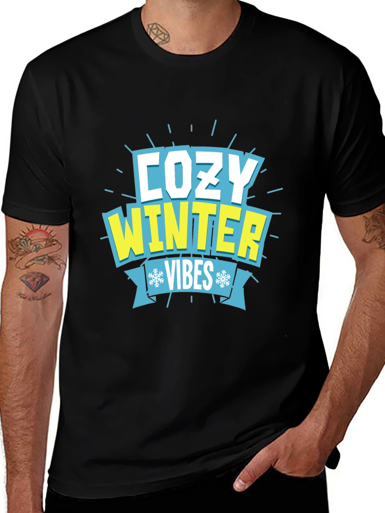 Variant 23 of Cozy Winter Vibes Graphic T-Shirt
