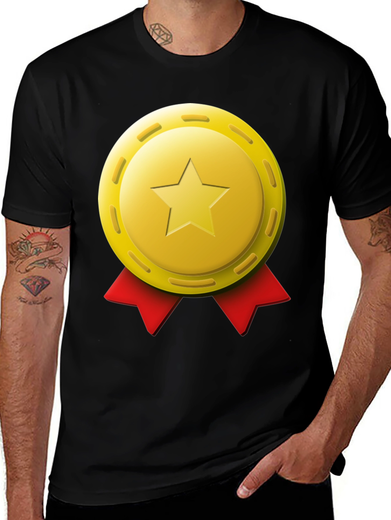 Variant 10 of Star Medal Graphic T-Shirt - Premium Comfort