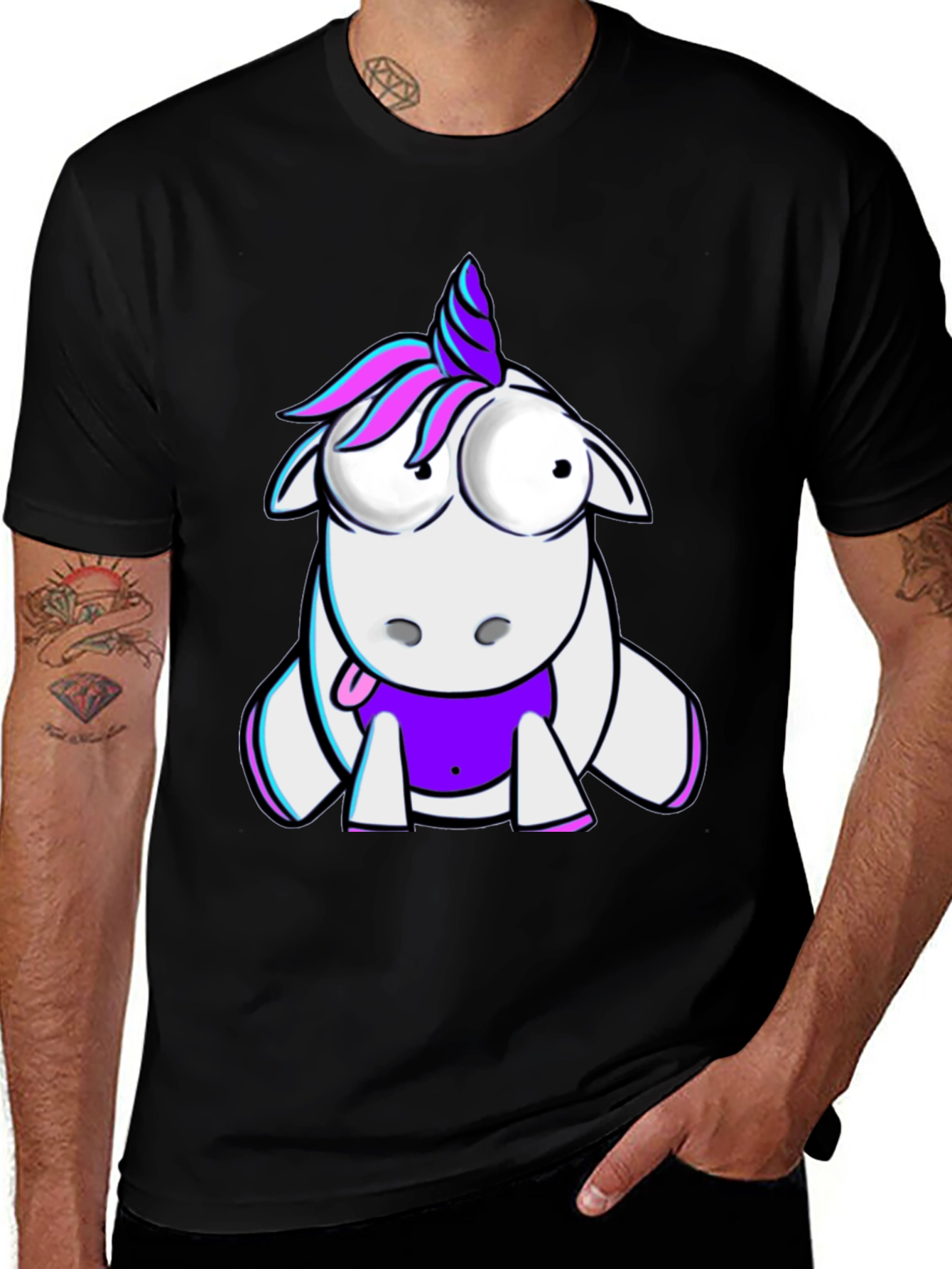 Unicorn Graphic Tee - Quirky Cartoon Design