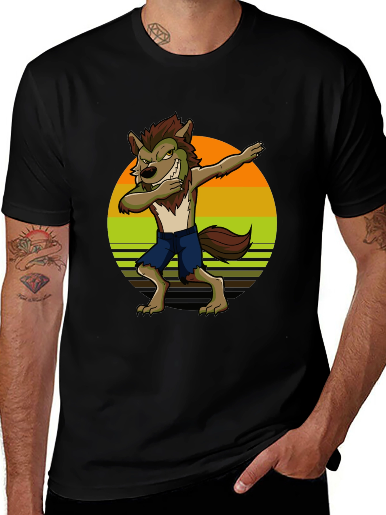 Variant 5 of Dabbing Werewolf Graphic T-Shirt