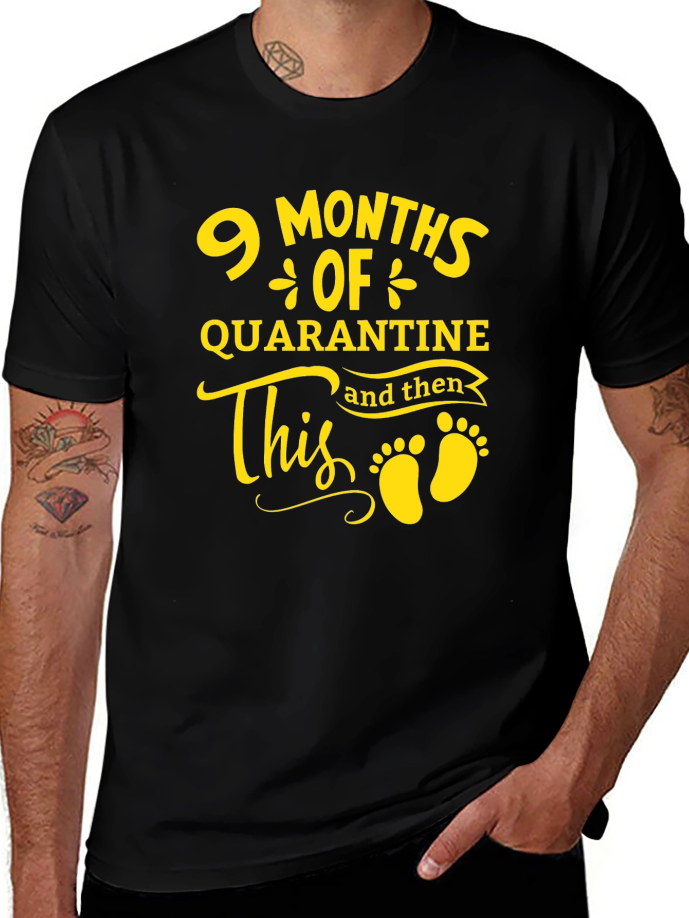 Variant 15 of 9 Months Quarantine Baby Announcement T-Shirt