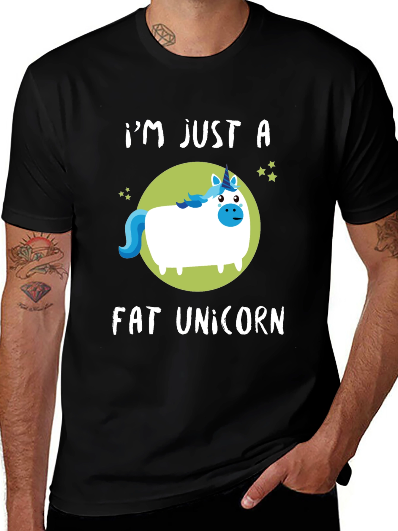 Variant 20 of Funny Fat Unicorn Graphic T-Shirt