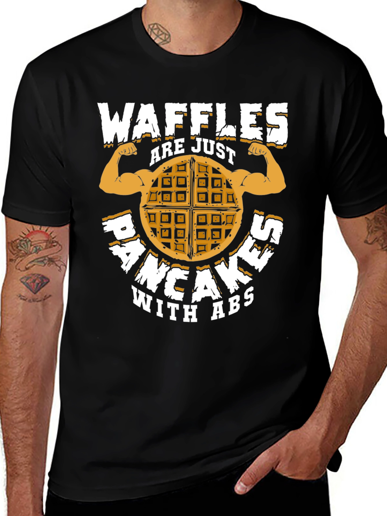 Waffles are just Pancakes with Abs T-Shirt