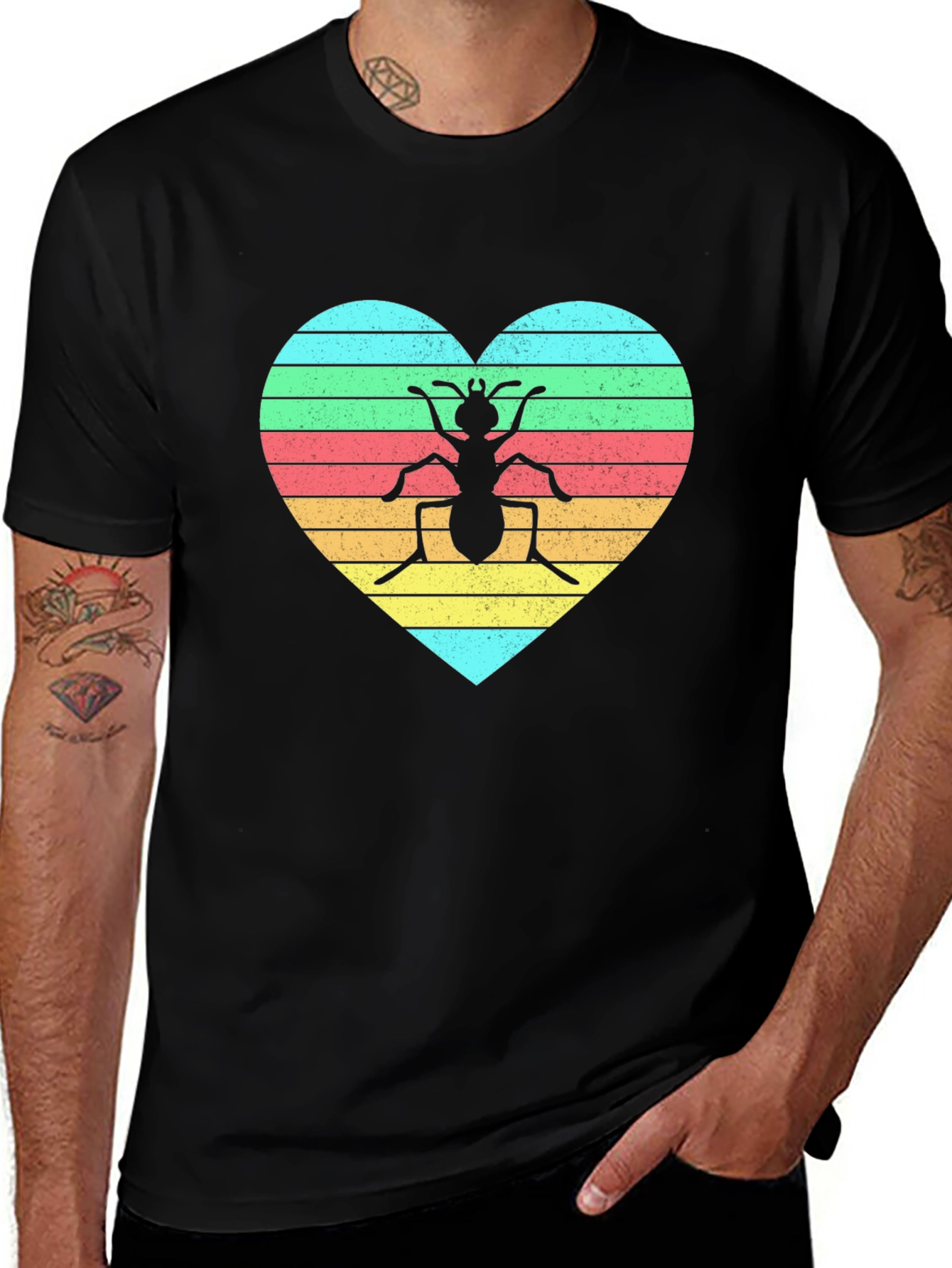Variant 15 of Ant Heart T-Shirt - Fun Graphic Tee