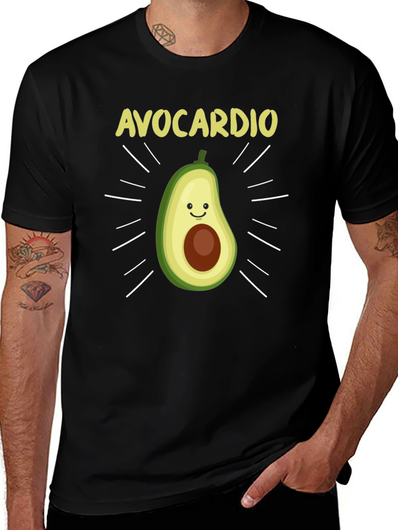 Variant 29 of Avocardio Funny Avocado Workout T-Shirt