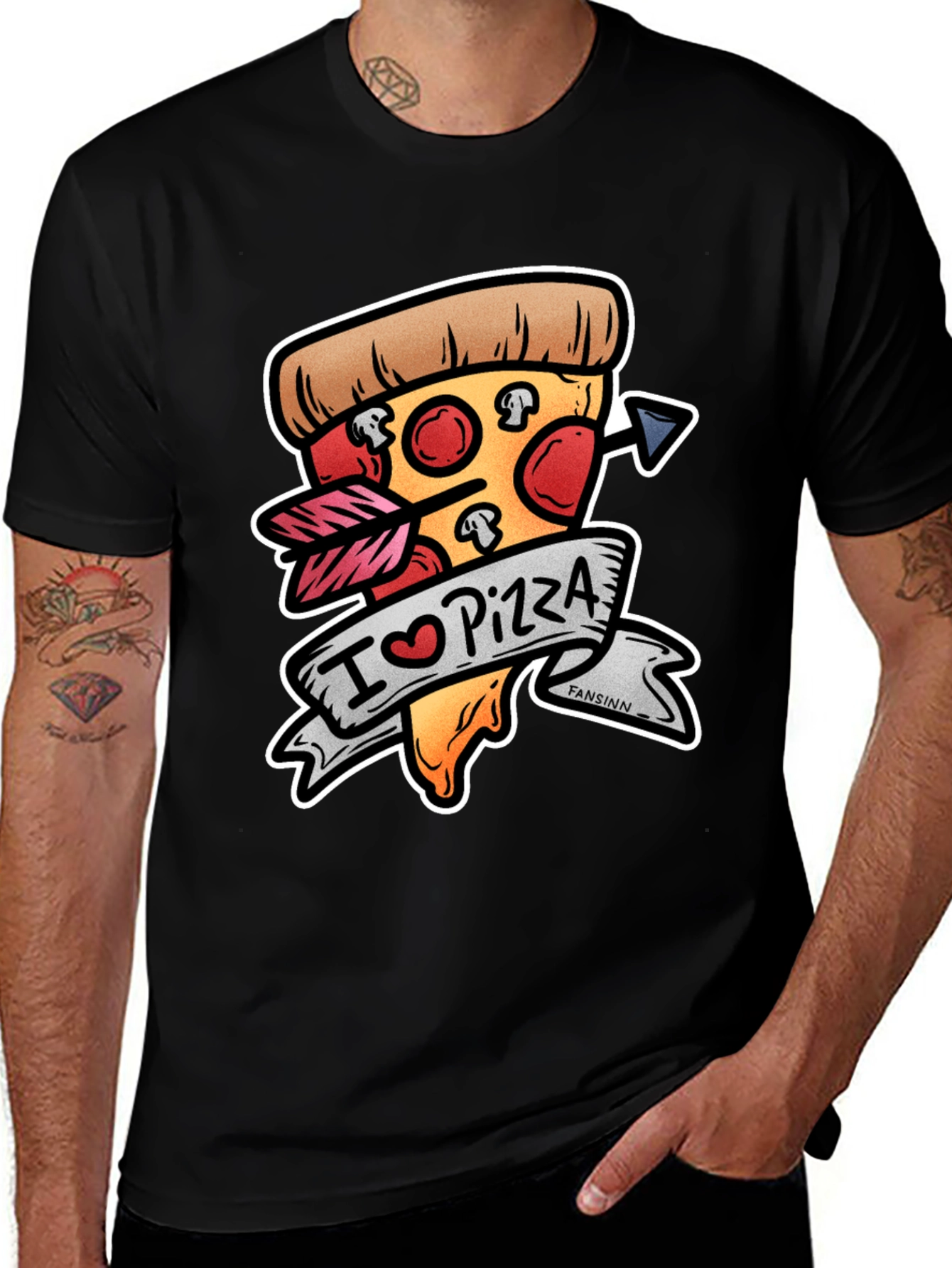 Variant 8 of I Love Pizza T-Shirt - Funny Graphic Tee
