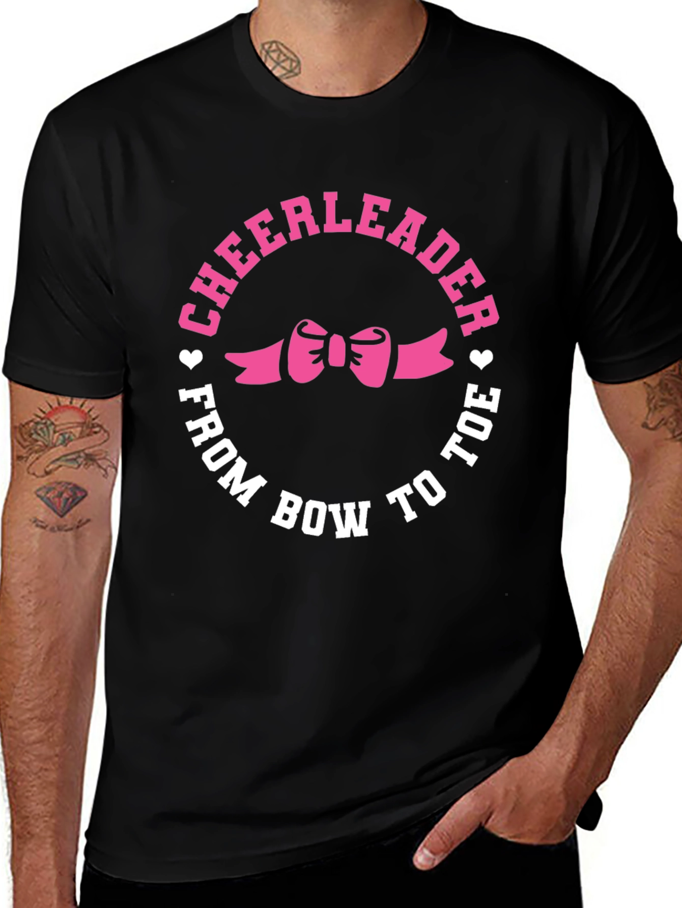 Variant 22 of Cheerleader Bow to Toe Black T-Shirt