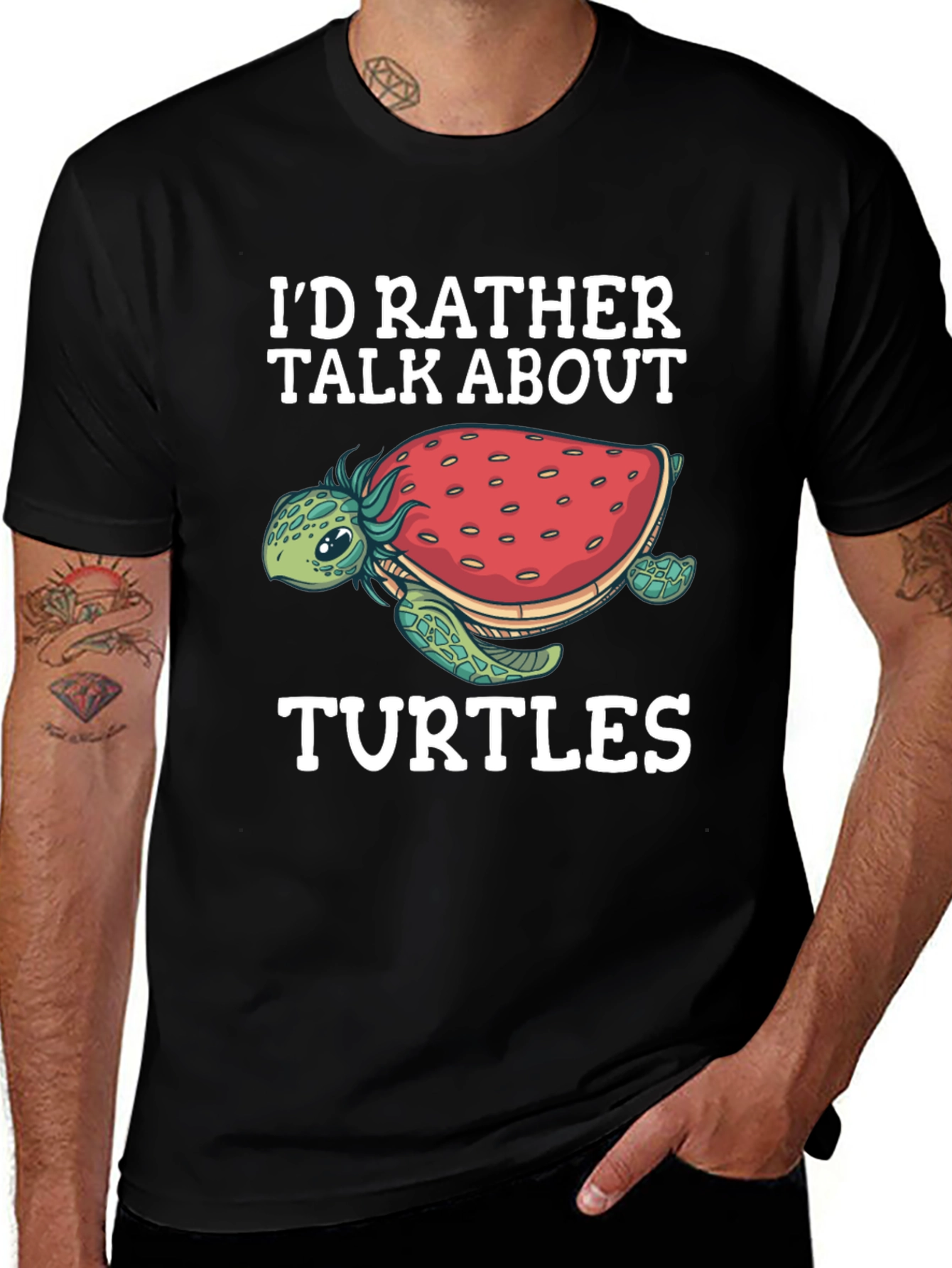Variant 7 of I'd Rather Talk About Turtles Graphic Tee
