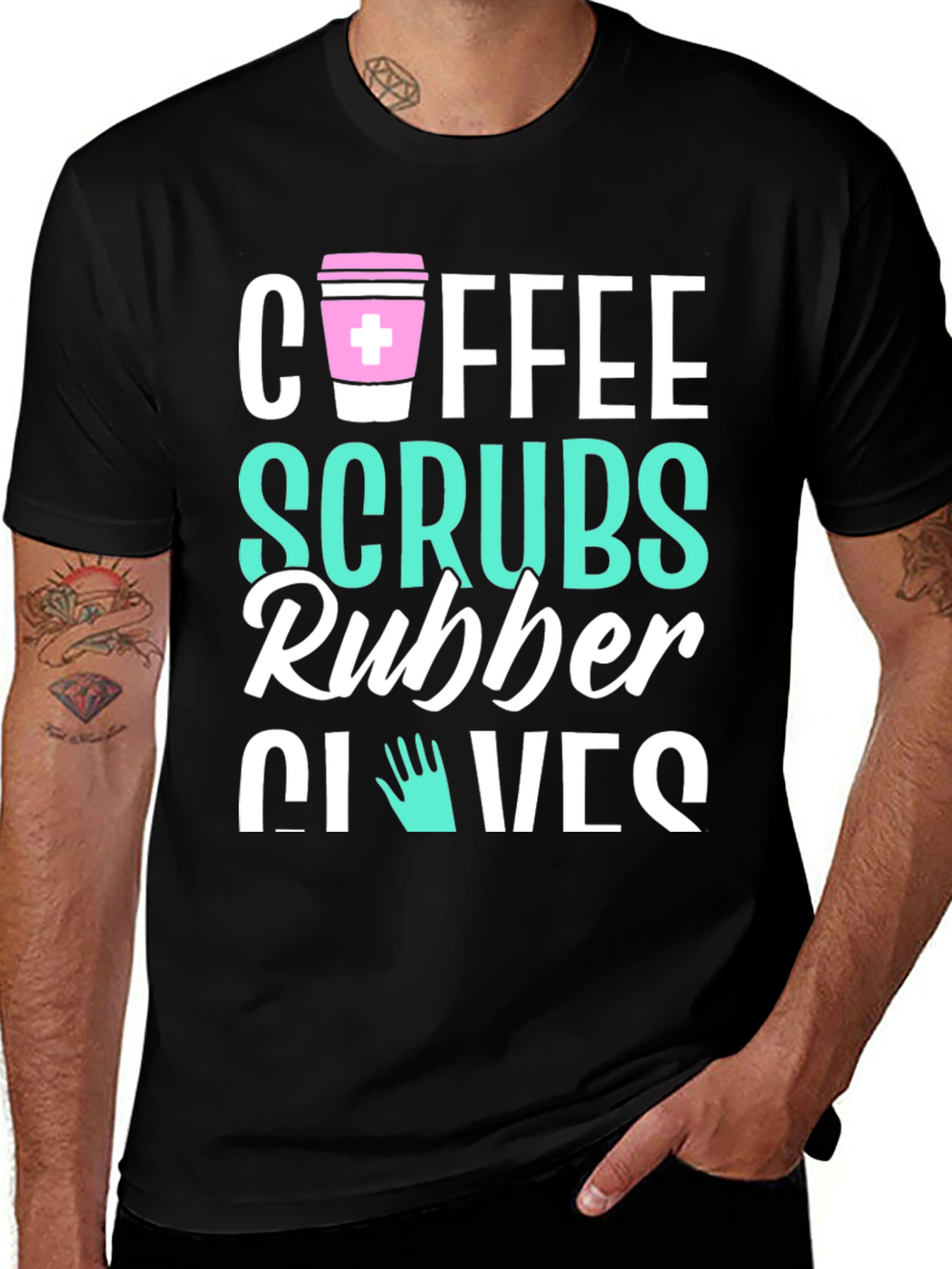 Variant 21 of Coffee Scrubs and Rubber Gloves T-Shirt