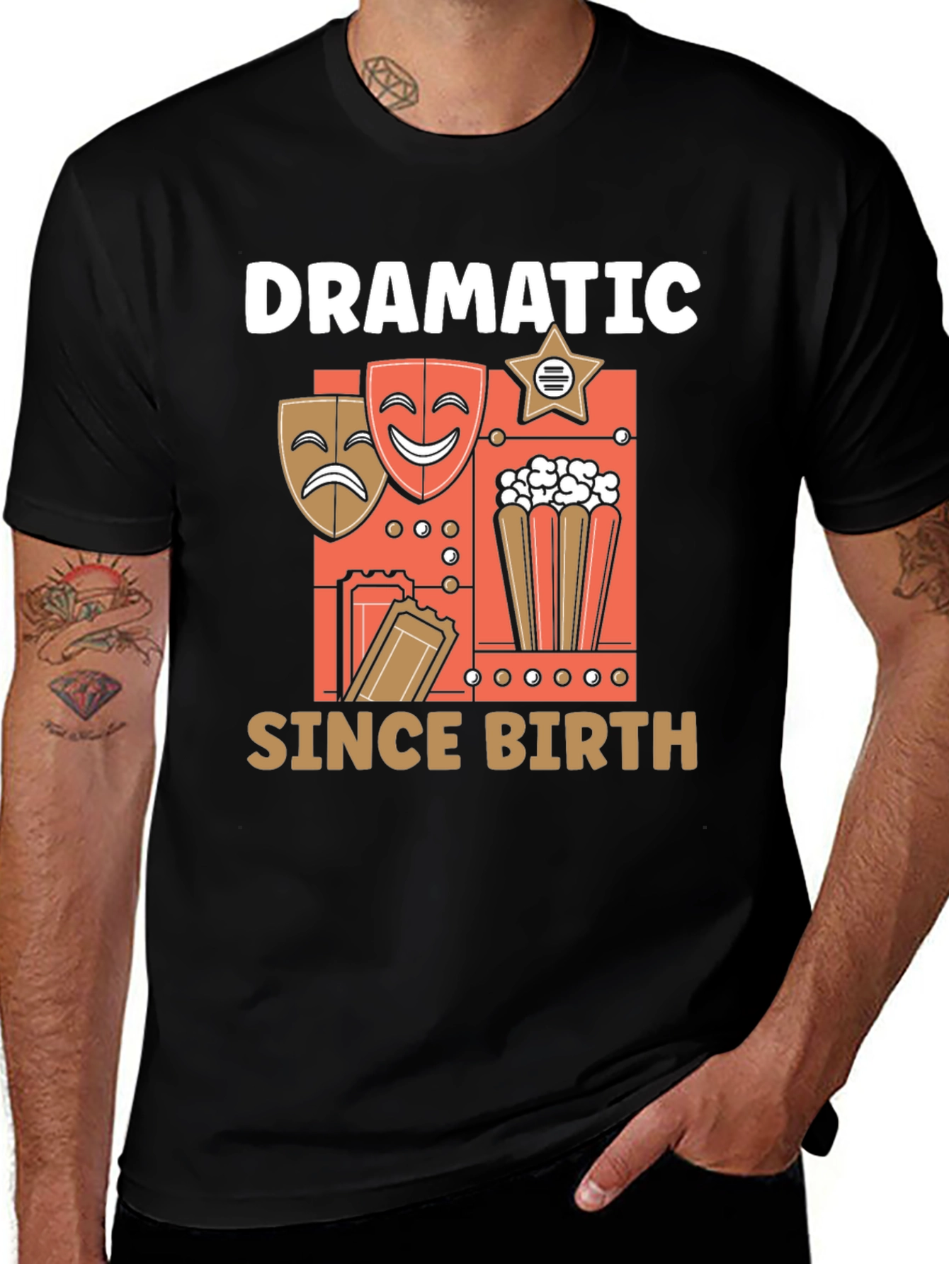 Black Dramatic Since Birth T-Shirt main image
