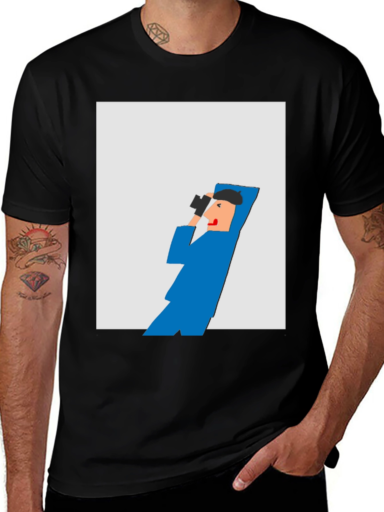 Variant 3 of Abstract Binoculars T-Shirt - Modern Art Tee