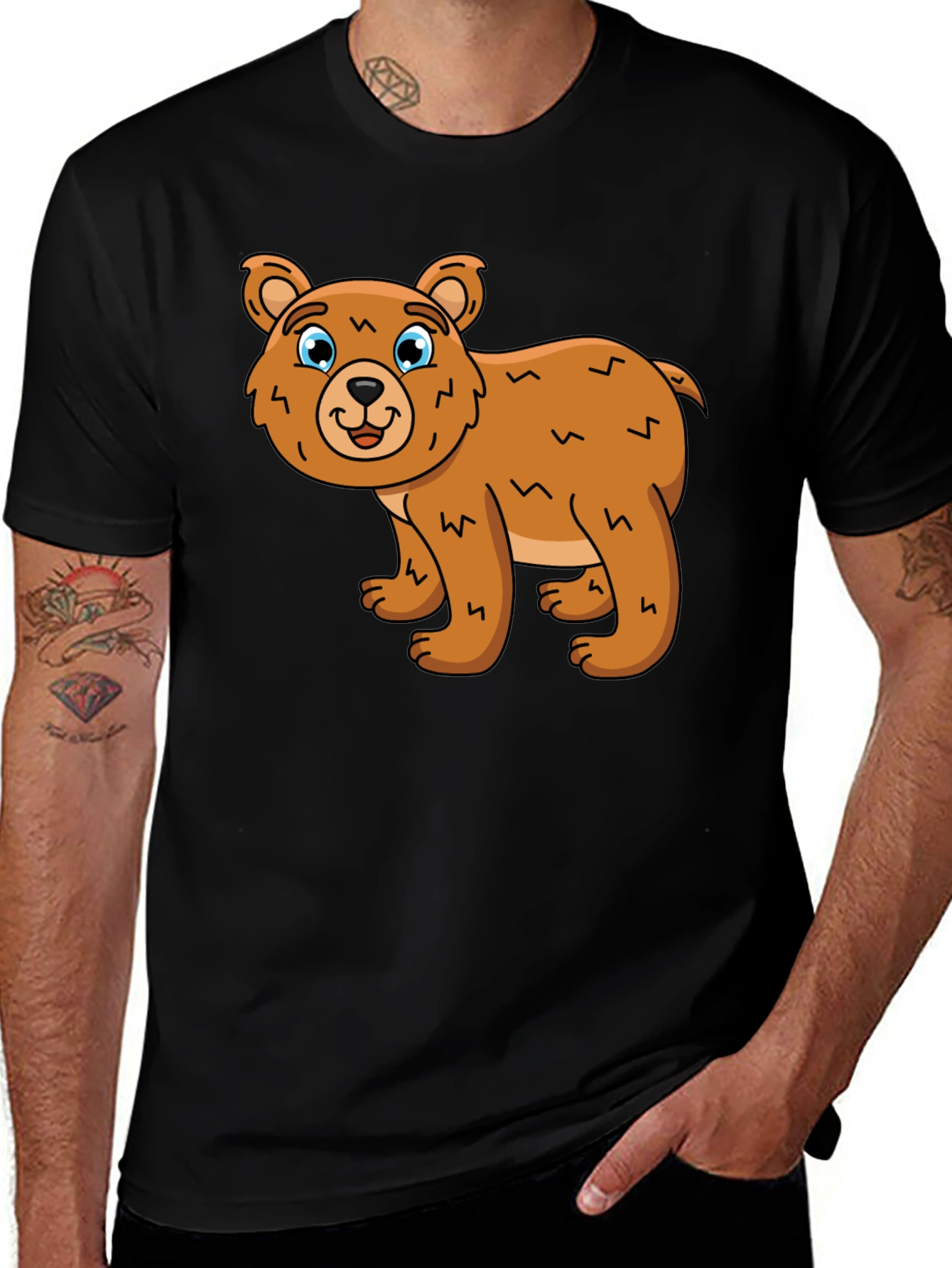 Variant 9 of Cute Cartoon Bear Graphic T-Shirt