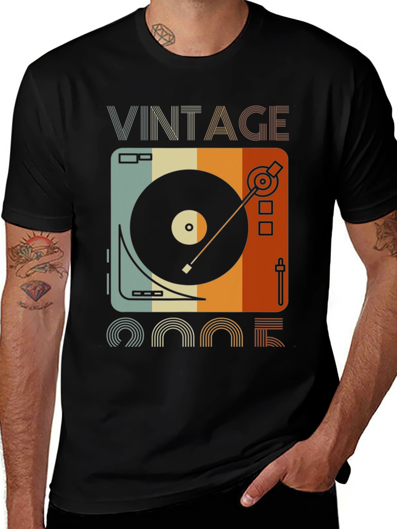 Variant 18 of Vintage Turntable Graphic Tee - Retro Music Lover T-Shirt