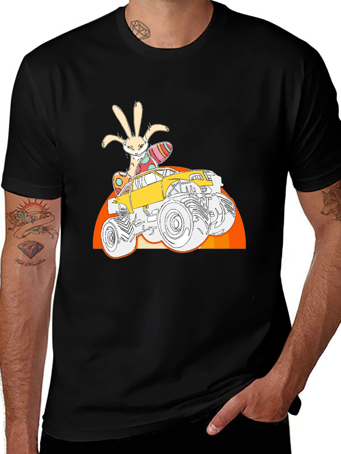 Variant 29 of Easter Bunny Monster Truck Graphic Tee