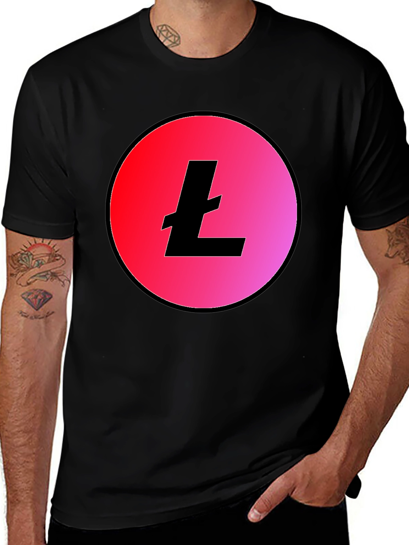 Litecoin Crypto T-Shirt - Trendy Black Tee
