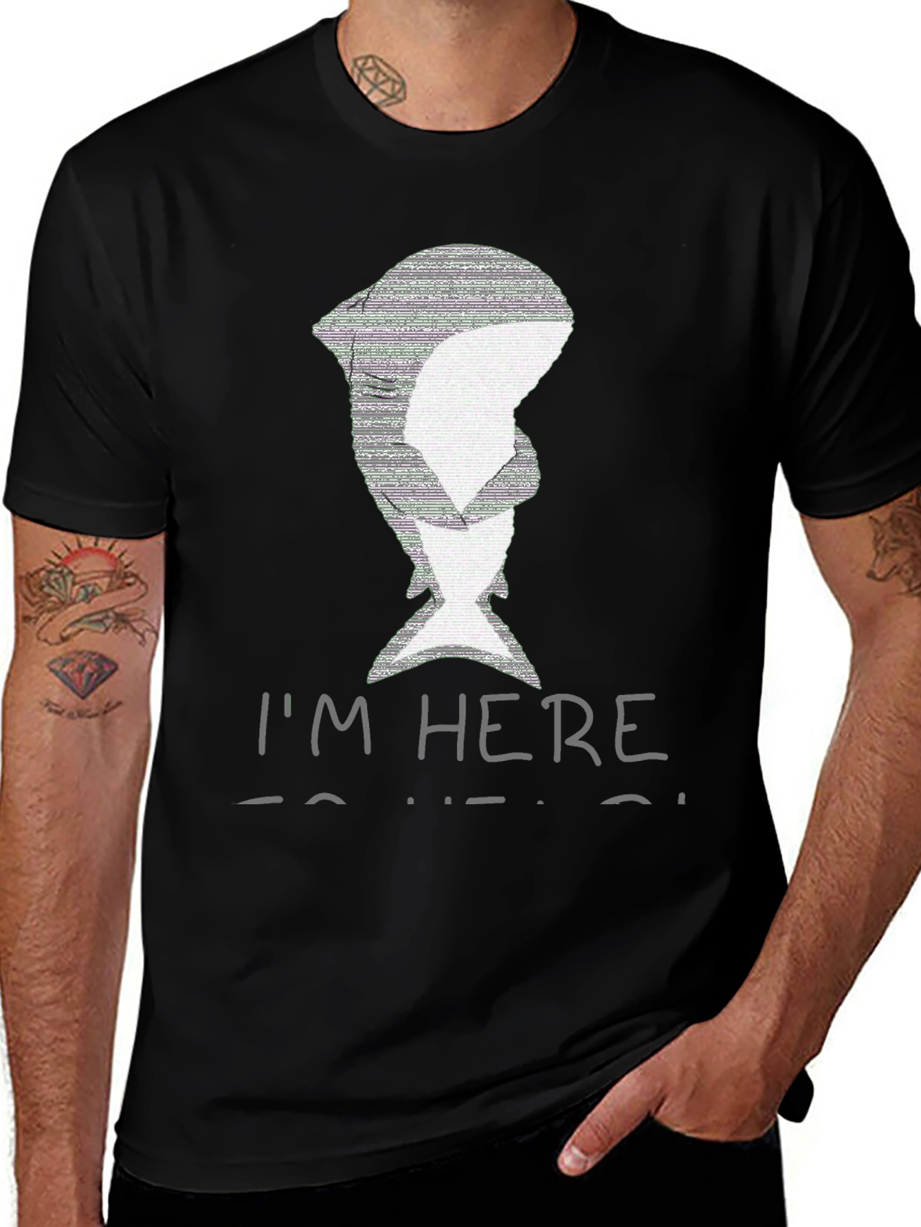 Variant 30 of Shark Graphic T-Shirt - I'm Here To Help!