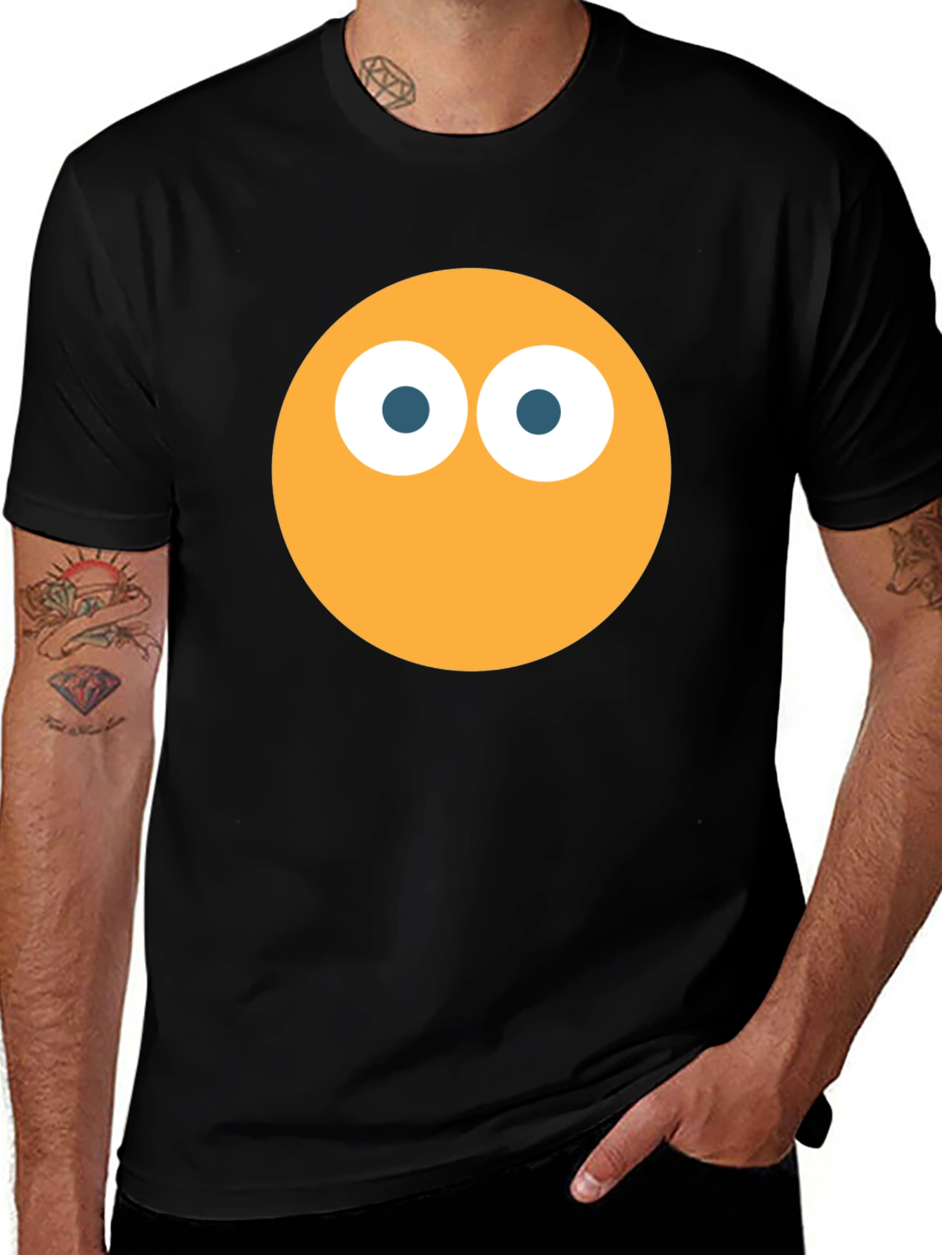 Variant 14 of Funny Emoji Face Black T-Shirt