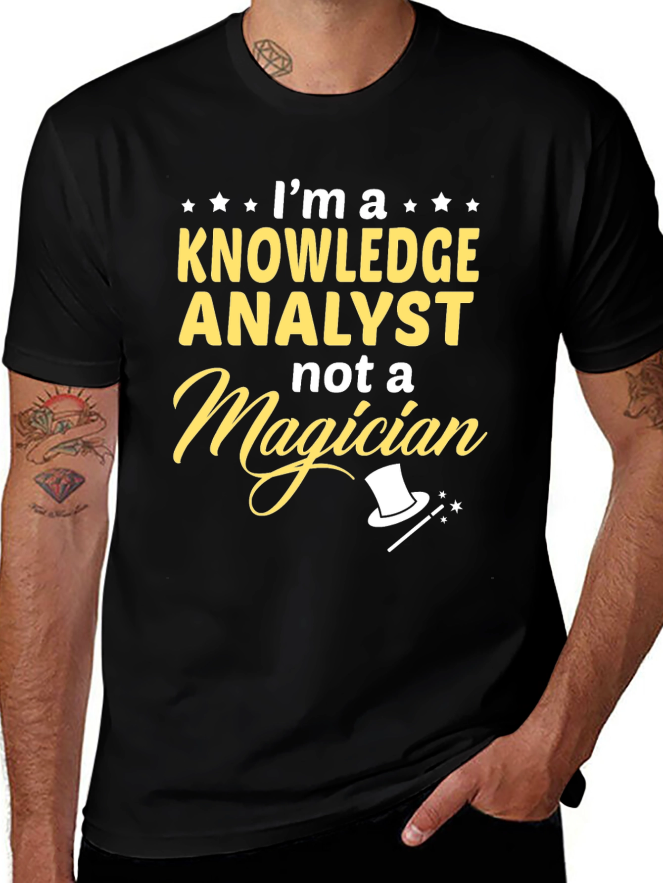 Knowledge Analyst T-Shirt - Not a Magician Funny Tee