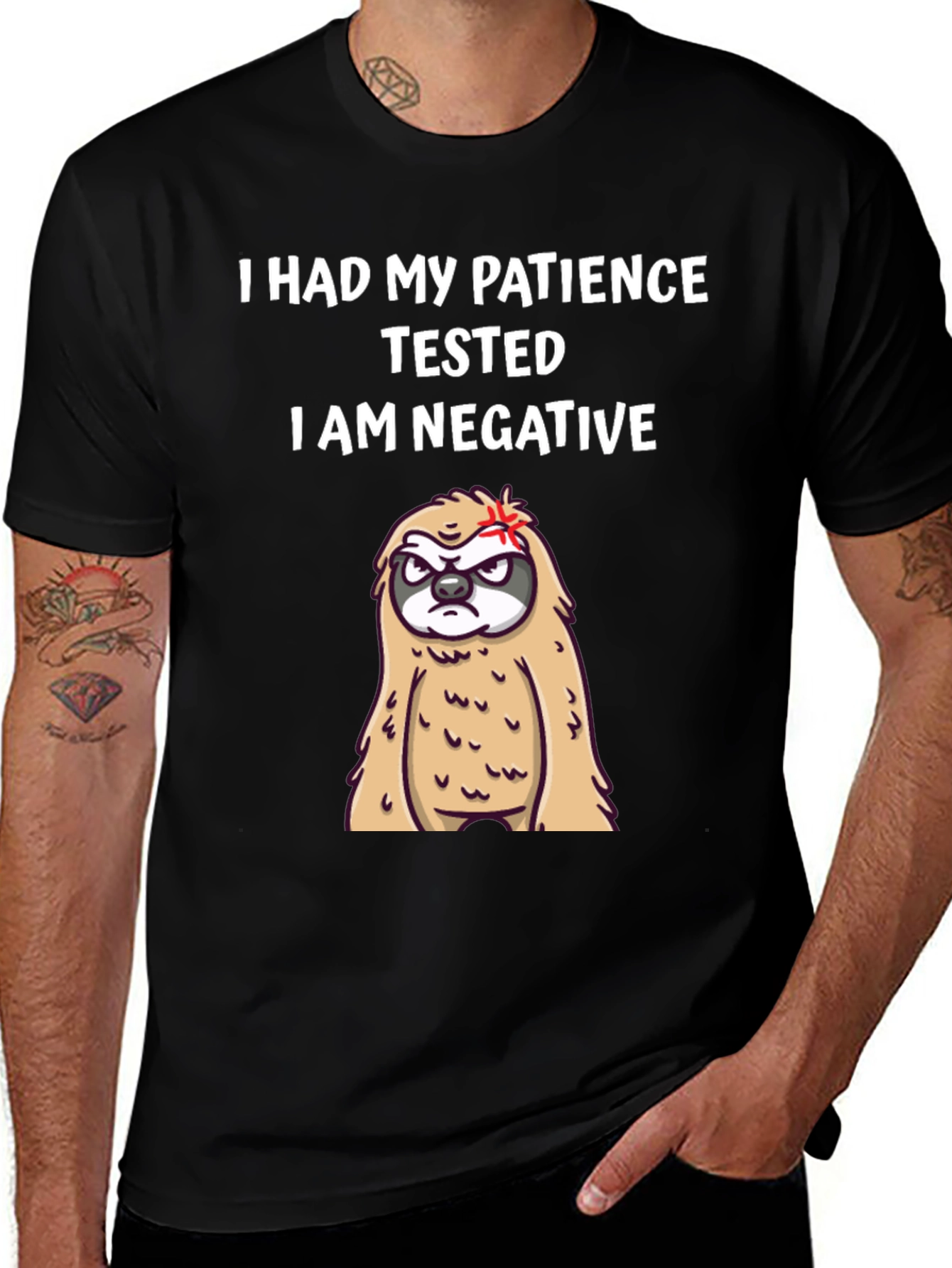 Variant 10 of I Had My Patience Tested Sloth Graphic T-Shirt