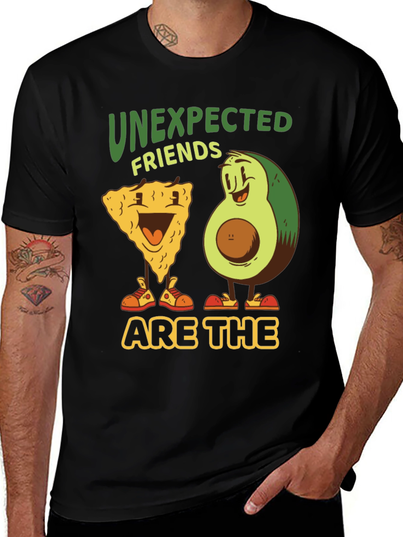 Variant 4 of Unexpected Friends Graphic Tee - Avocado & Chip