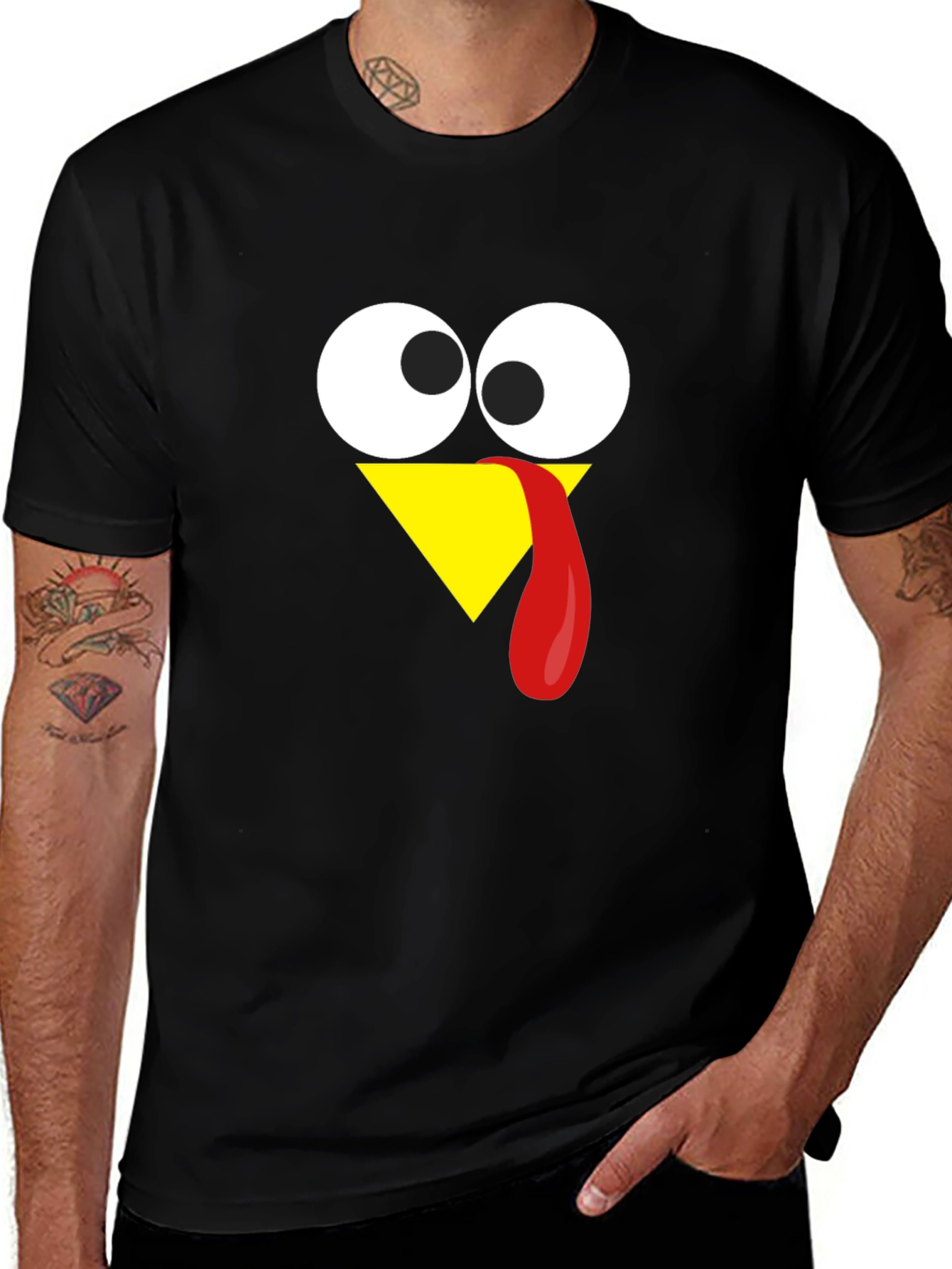 Variant 24 of Funny Turkey Face Thanksgiving T-Shirt