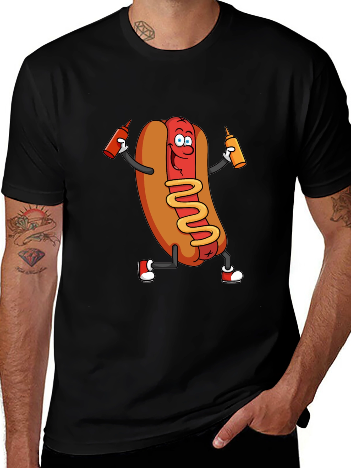 Variant 19 of Funny Hotdog Graphic T-Shirt