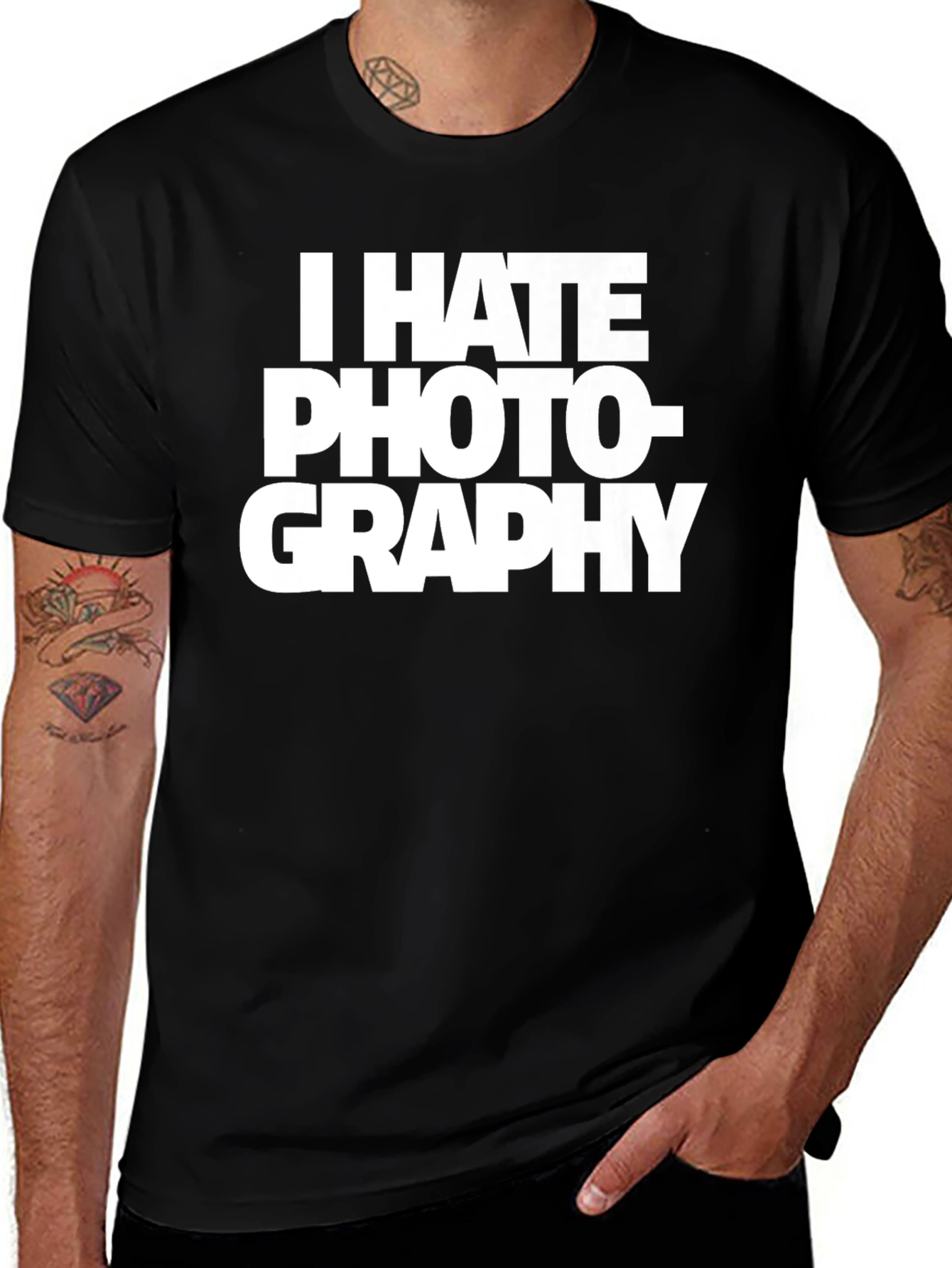 Variant 4 of I Hate Photography T-Shirt - Funny Sarcastic Tee