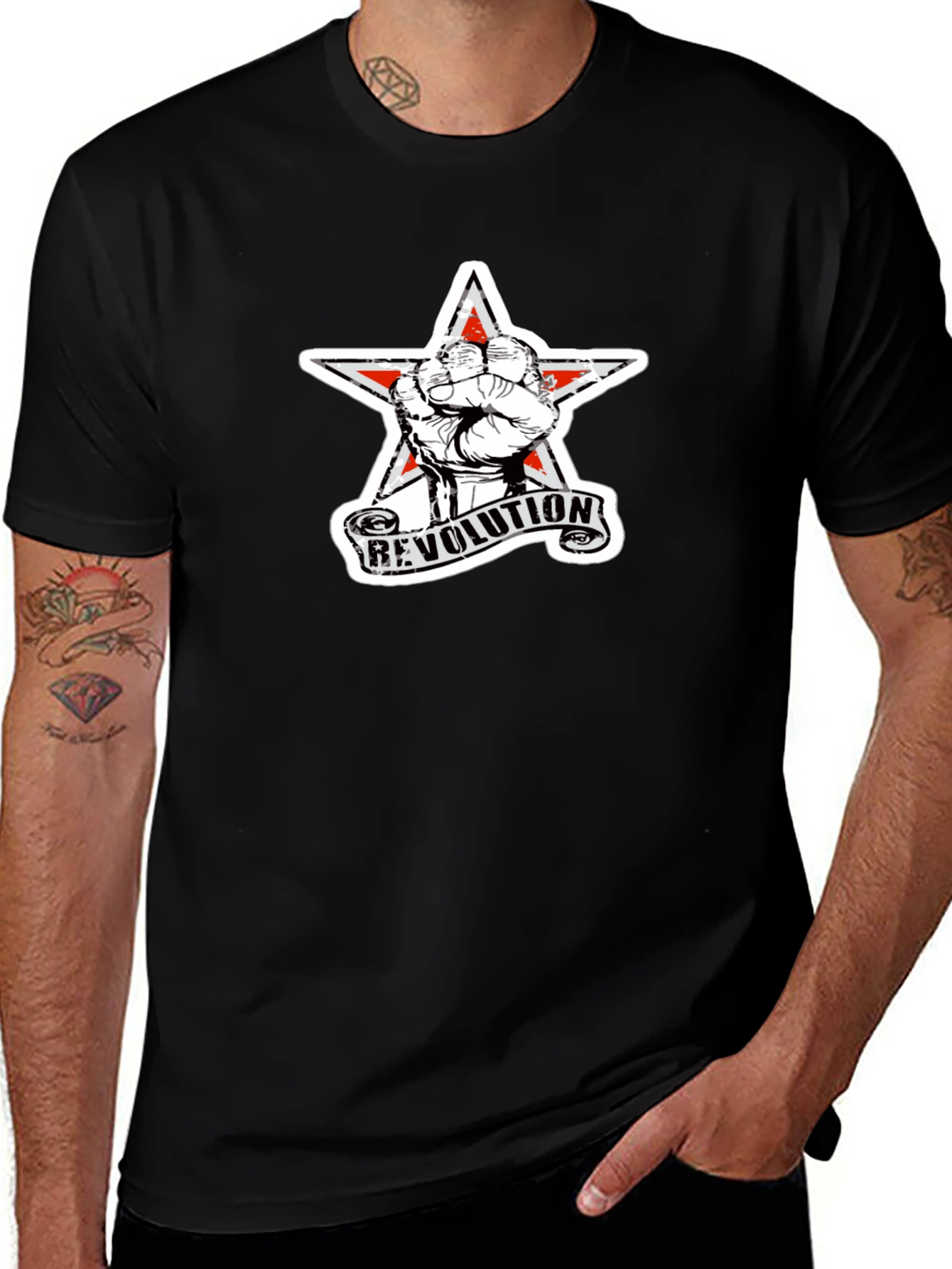 Variant 10 of Revolution Fist Star Graphic T-Shirt