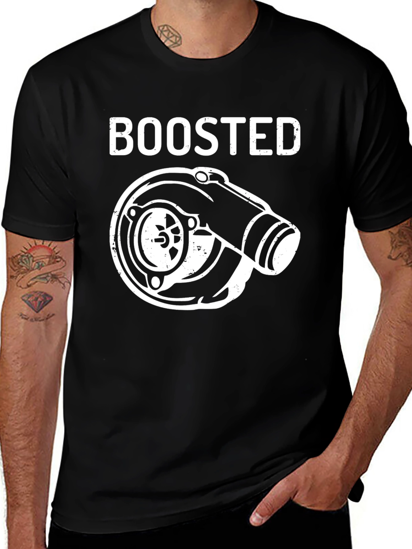 Variant 6 of Boosted Turbo Graphic Tee - Men's Black T-Shirt