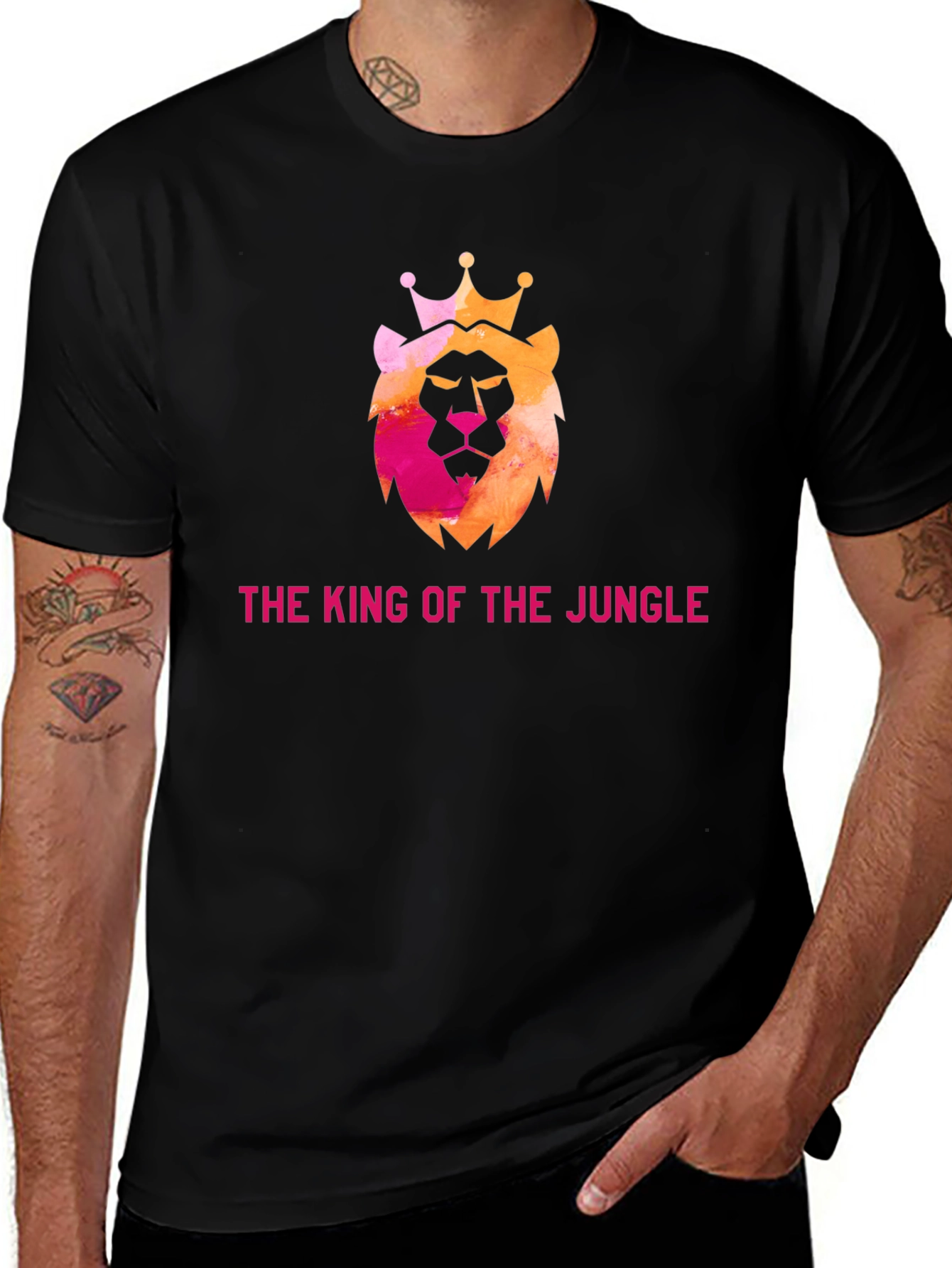 Variant 22 of King of the Jungle Graphic Tee - Black