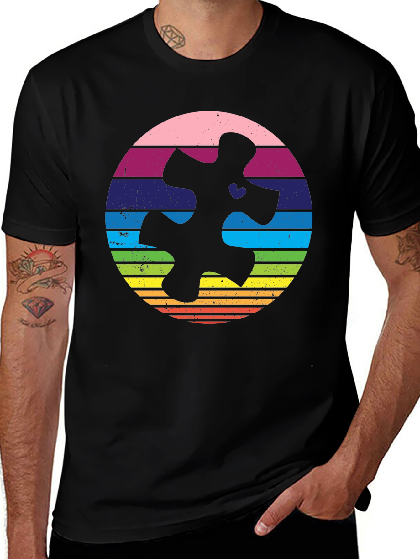 Autism Awareness Puzzle Piece Graphic Tee