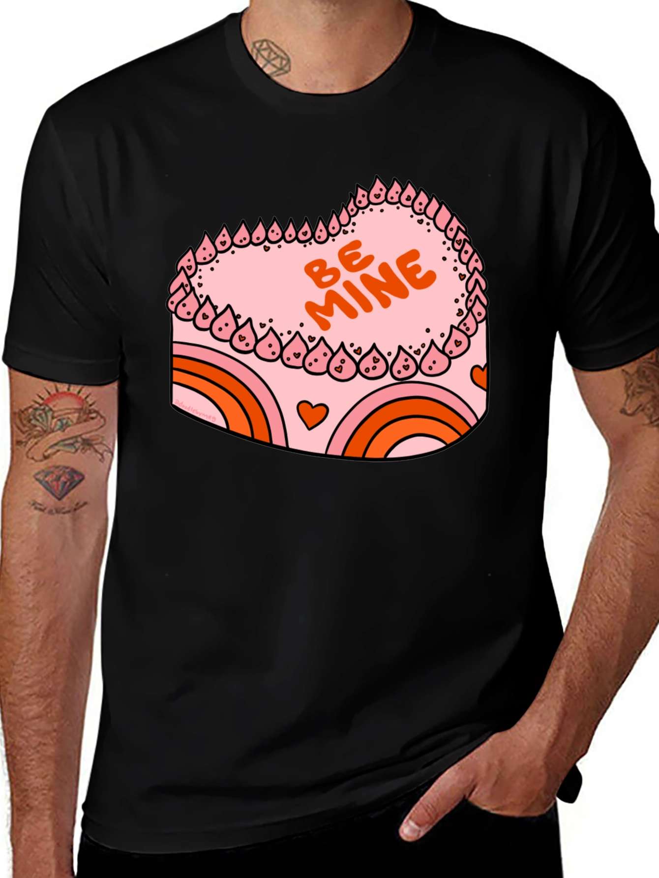 Variant 6 of Be Mine Heart Cake Graphic Tee