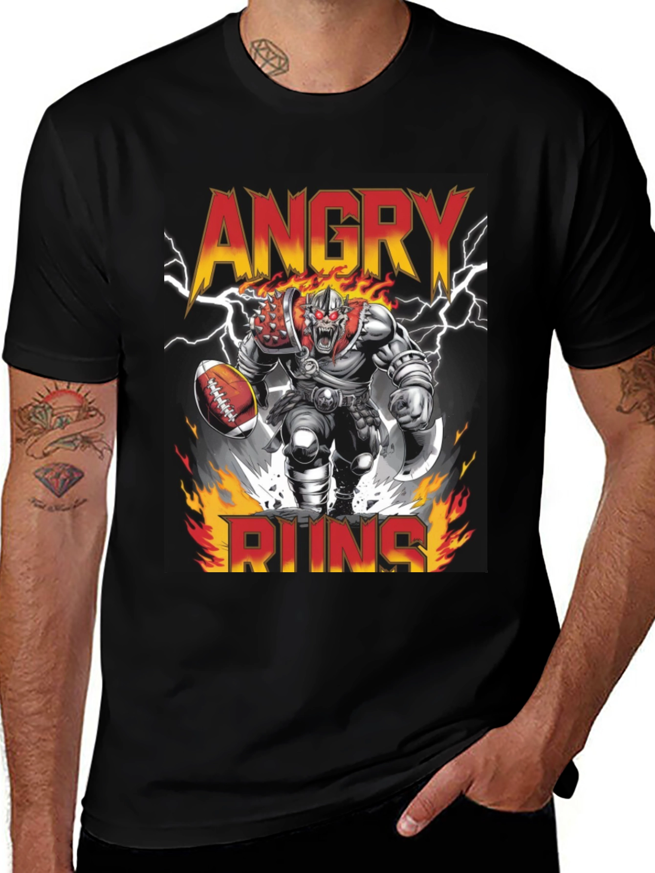 Angry Ruins Football T-Shirt